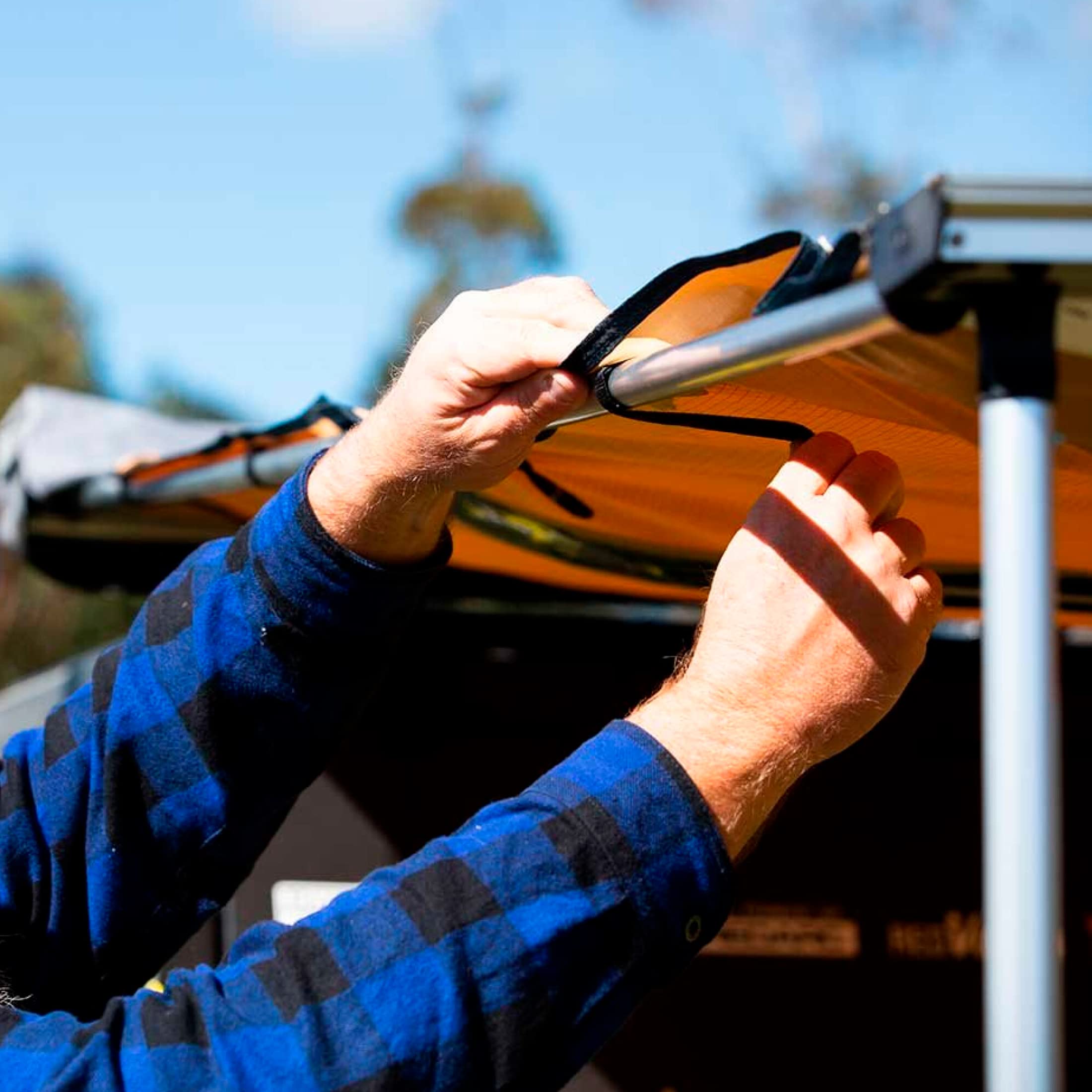 814409 ARB 4x4 Accessories Retractable Awning with Led Light Strip Included (814404) 2000x2500mm 6.5x8.2 Feet, Ideal for Camping , Roadtrips, Outdoor Trips, Travel, Expedition, RV, Camper, 4x4 and SUV