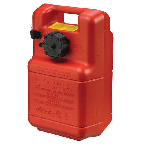 3 Gallon Scepter Portable Marine Gas Can, Boat Fuel Tank, 2-Way Vented Cap, Built-In Fuel Line Pick-Up, Top Handle, EPA & CARB Compliant, Neptune Series, 17.25"L x 11"W x 8.5"H (08590)