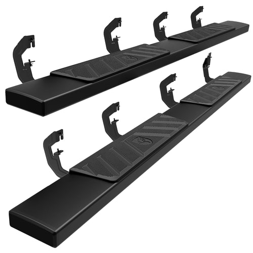 6" Riser Tyger Auto Running Boards Compatible with 2007-2018 Chevy Silverado GMC Sierra 1500; 2007-2019 2500 3500HD; 2019 LD/Limited | Crew Cab | TG-RS6C60048 | Side Step Rails Nerf Bars