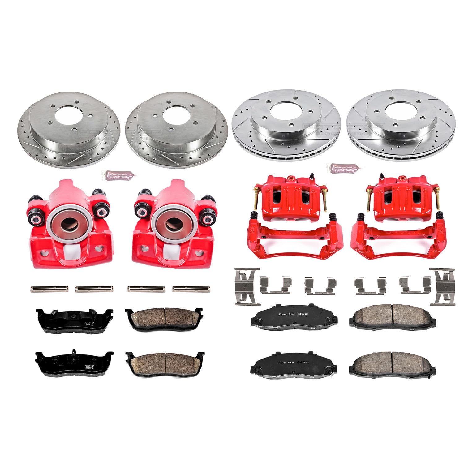 1-Click Performance Brake Kit Power Stop (KC1867) with Calipers For Ford F-150 1999-2000 [Model Specific]