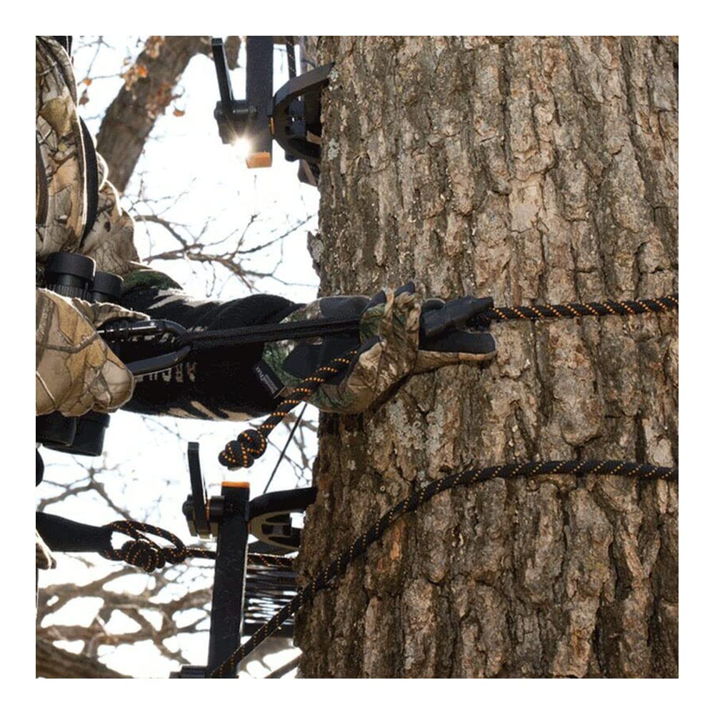 Heavy-Duty Muddy Safety Harness Easy to Use One-Hand Design Aluminum Carabiner for Tree Climbing & Hunting