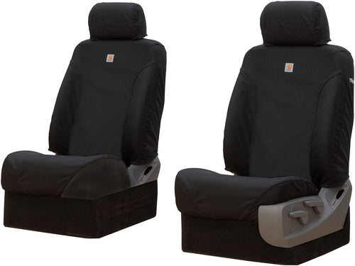 Covercraft Super Dux Carhartt SeatSaver Custom Seat Covers | Fits 2022-2025 Ford Bronco Raptor with Molle Panel | 1st Row Bucket Seats, Super Dux Black