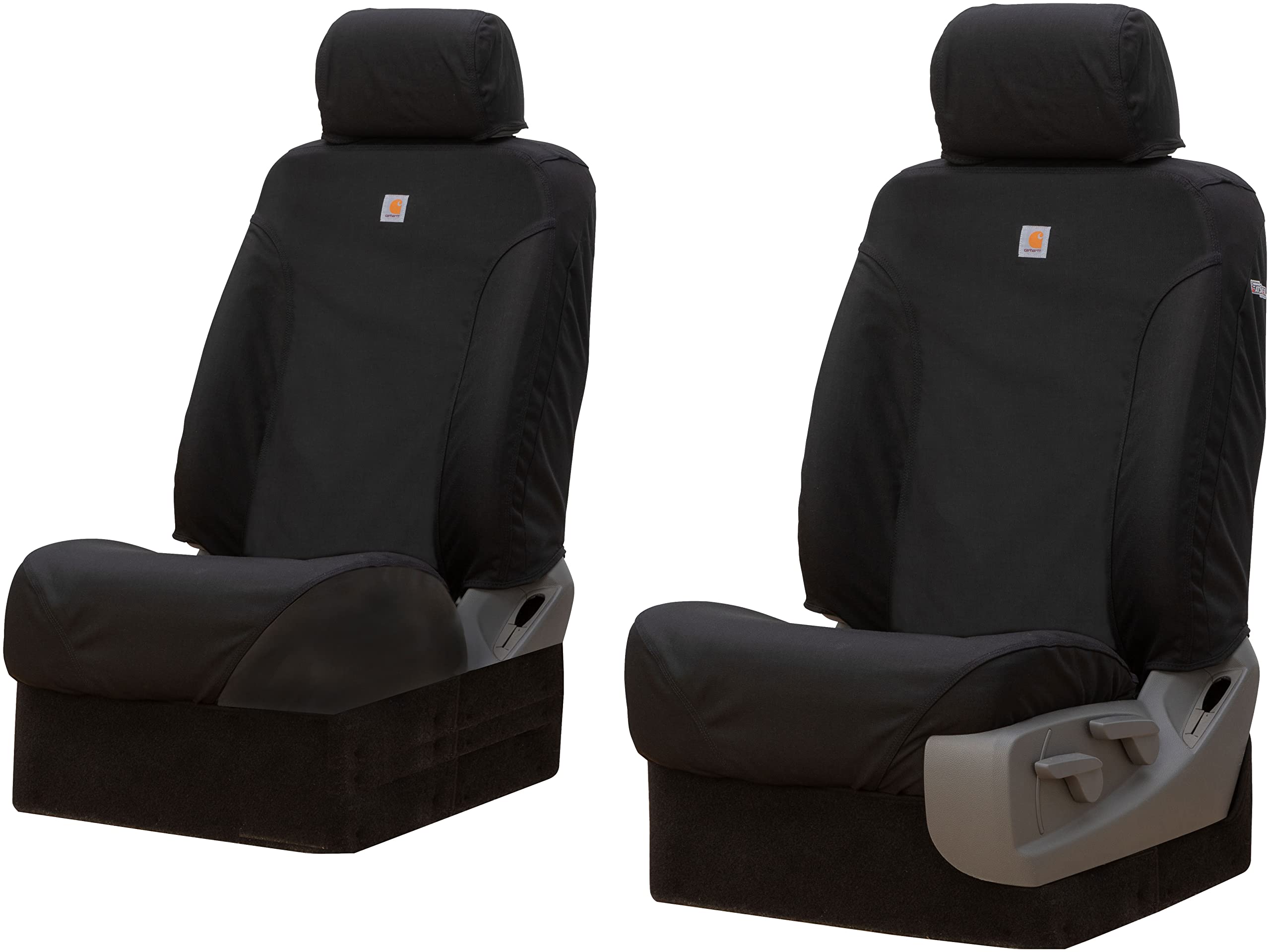 Covercraft Super Dux Carhartt SeatSaver Custom Seat Covers | SSC2532COBK | 1st Row Bucket Seats | Compatible with 2019-2022 Ram 1500 (Excludes Classic) | Black