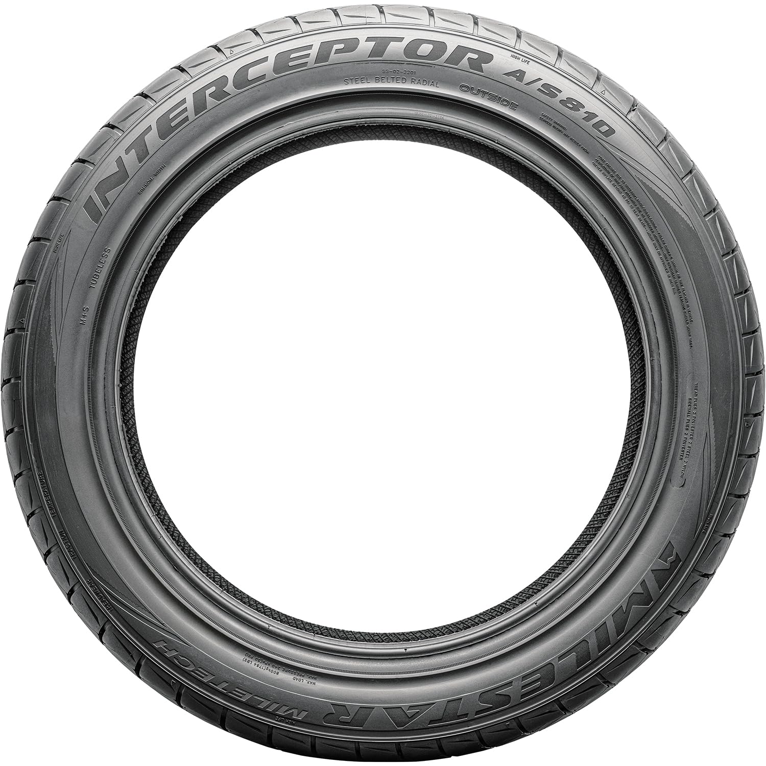 Interceptor Milestar A/S 810 All-Season High Performance Radial Tire-245/35R20 245/35ZR20 245/35/20 245/35-20 95Y Load Range XL 4-Ply BSW Black Side Wall UTQG 500AA