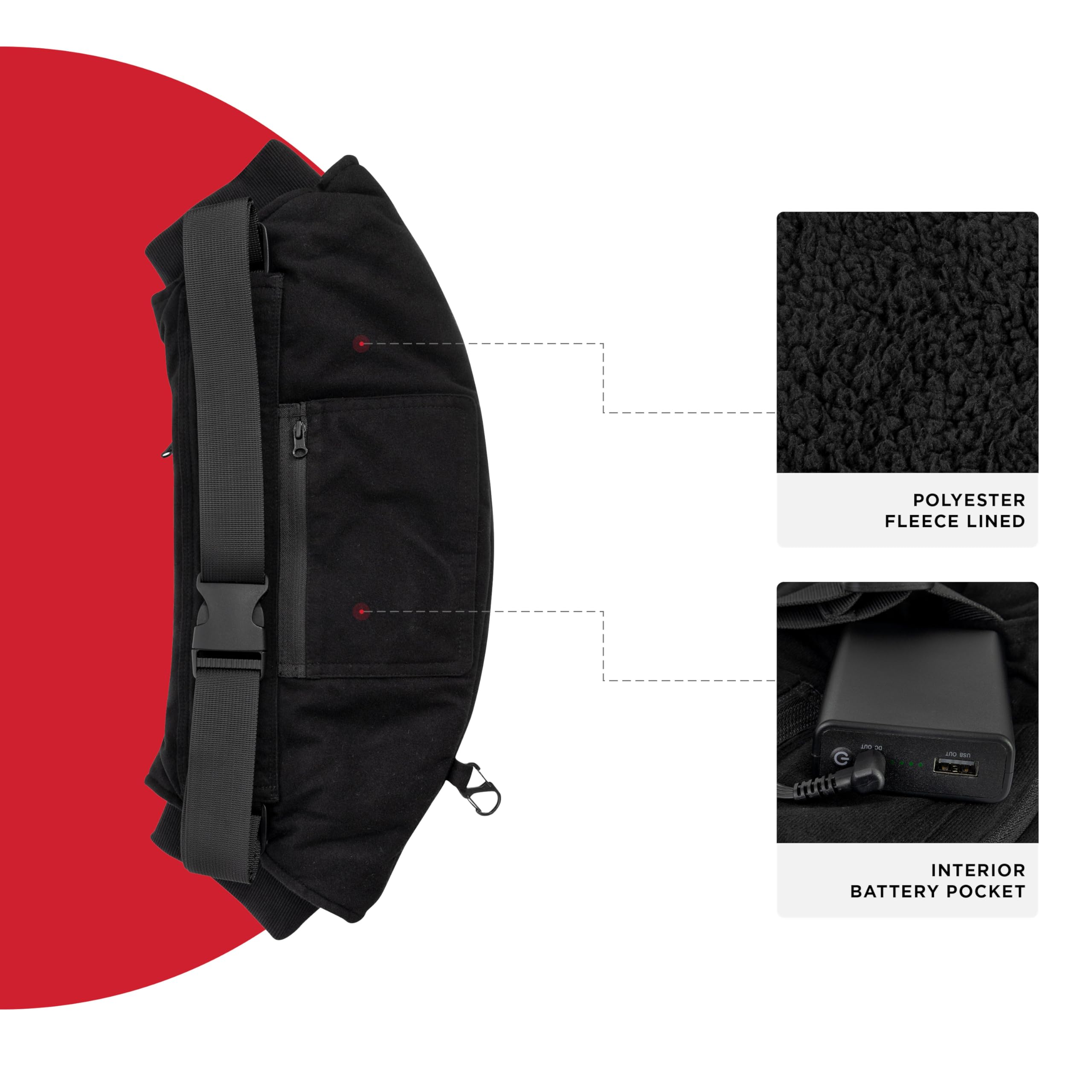 Radians Cold Weather RHG-A900 Wind Resistant Heated Hand Warmer Kit with Battery - Black