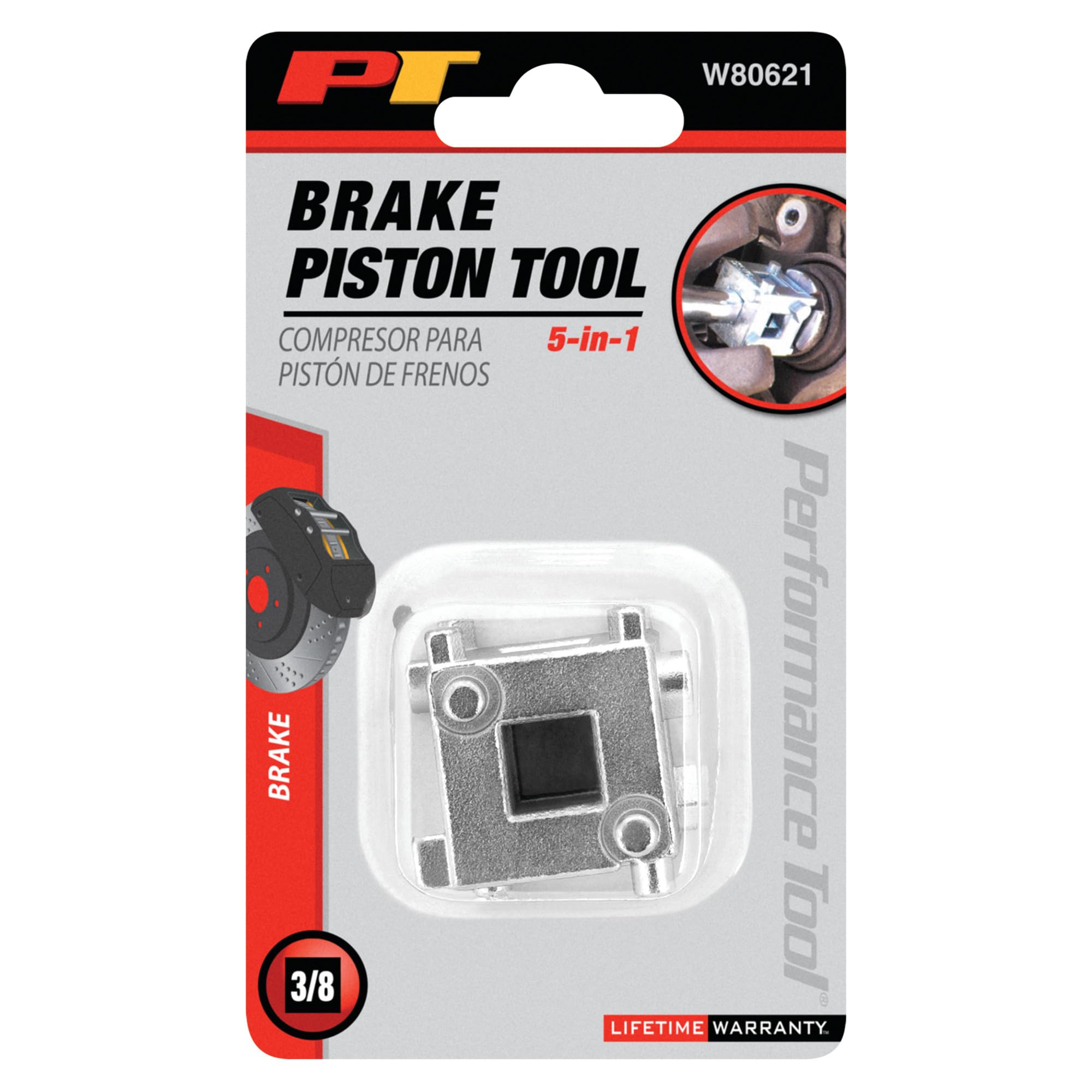 3/8-Inch Drive Performance Tool W80621 Disc Brake Piston Tool