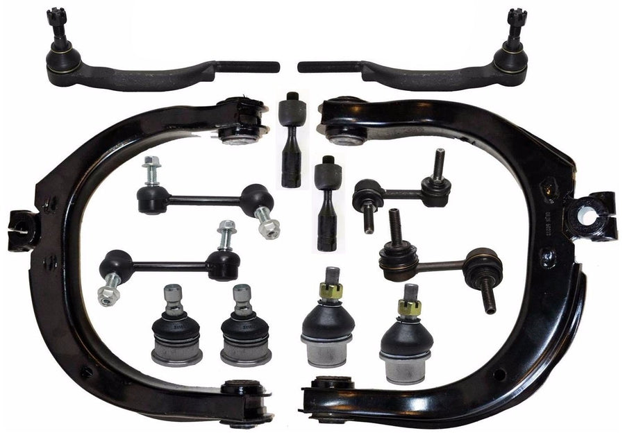 14 Pieces Kit PartsW Control Arms Ball Joints Tie Rod Ends Sway Bar End Links, Outer Tie Rod Fit Vehicles W/16 mm Threads Only Fits Chevrolet Trailblazer