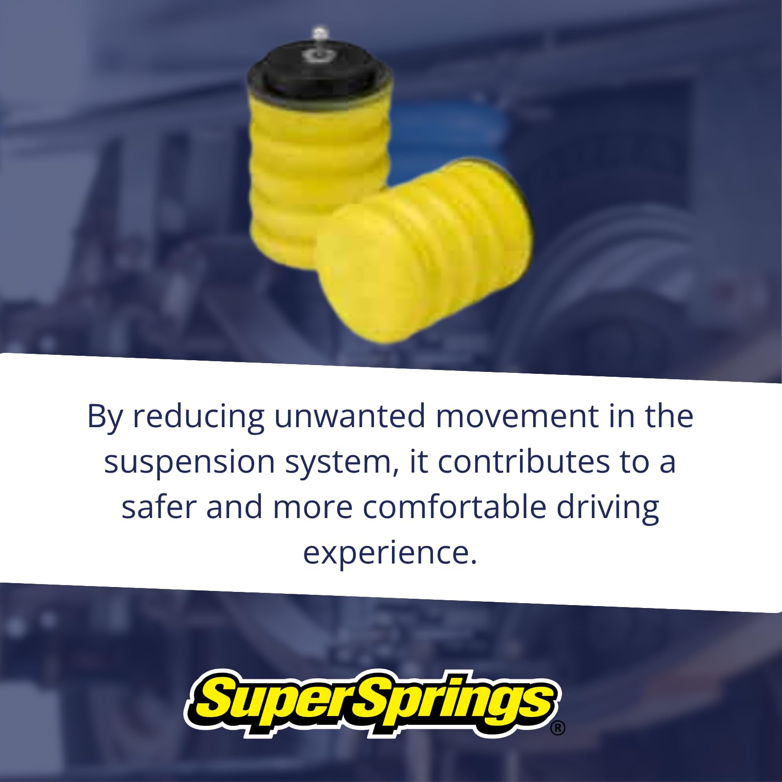 SuperSprings SSR-290-54 Yellow Left and Right Rear SumoSprings fits 1993 1999 P30 P32 4x2 | Reduces Rear End Sag, Decreases Vibration & Stabilizes Sway