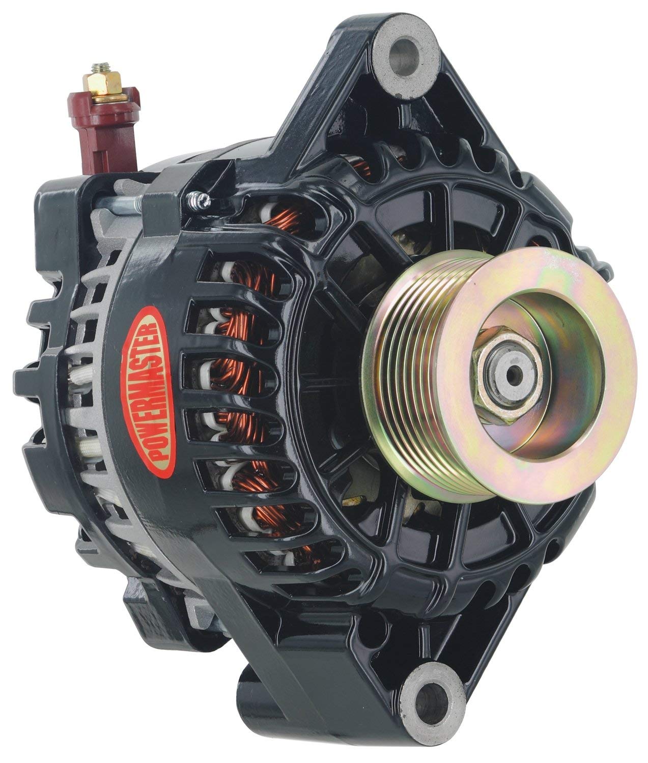 Alternator Powermaster 58304 (Ford 6G Black 155A 8 grv Pulley Small Frame Str Mtg 4.6L DOHC Mustang/SVT/Cobra 2003-04 I-D-A VR), 1 Pack