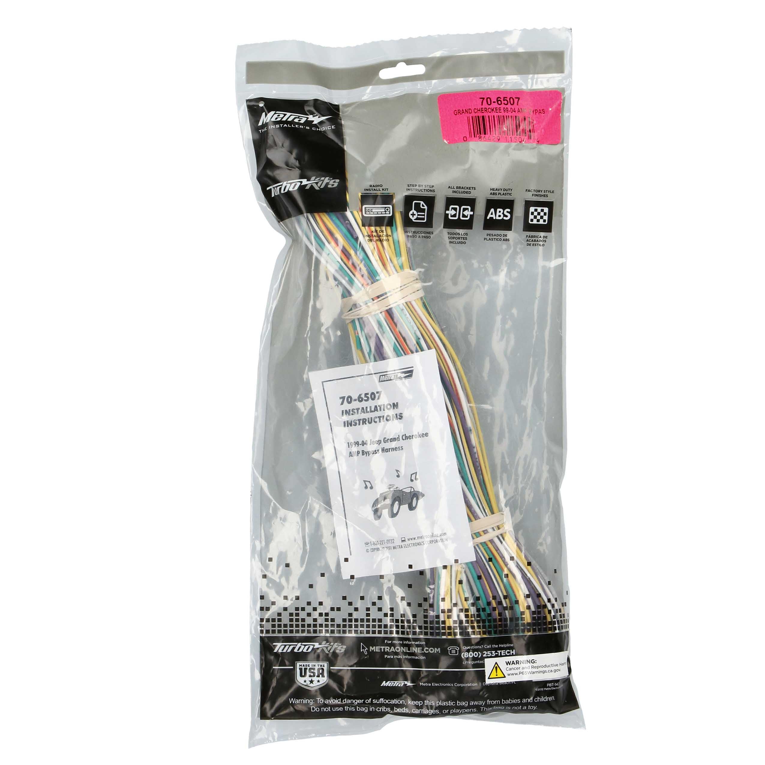 Metra Amplifier 70-6507 Bypass Harness for 1999-2004 Jeep Grand Cherokee