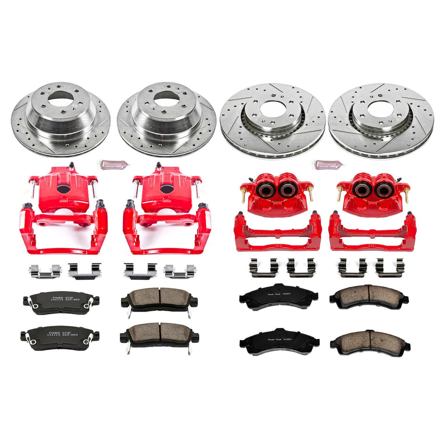 Power Stop 1-Click Performance Brake Kit with Caliper For Buick Rainier, Chevrolet SSR, Chevrolet Trailblazer EXT, GMC En, GMC Envoy XL, GMC Envoy XUV, Isuzu Ascender [Model Specific]