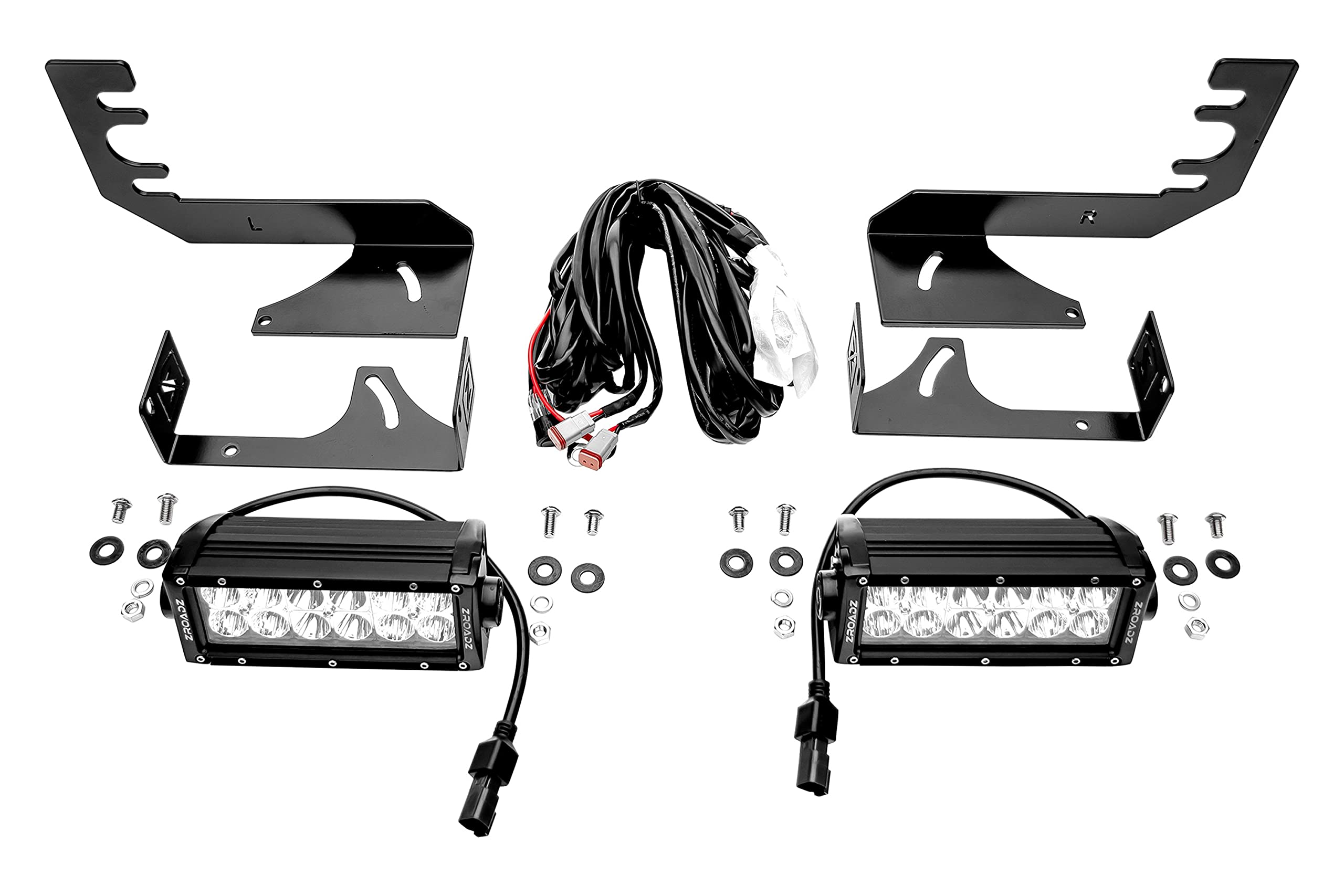 Under Rear Bumper ZROADZ LED Mounting Bracket & Kit - Compatible w/ 2019-2022 Ram 1500 - with (2) 6 Inch LED Lights (Included) with Wiring Harness - PN Z384721-KIT