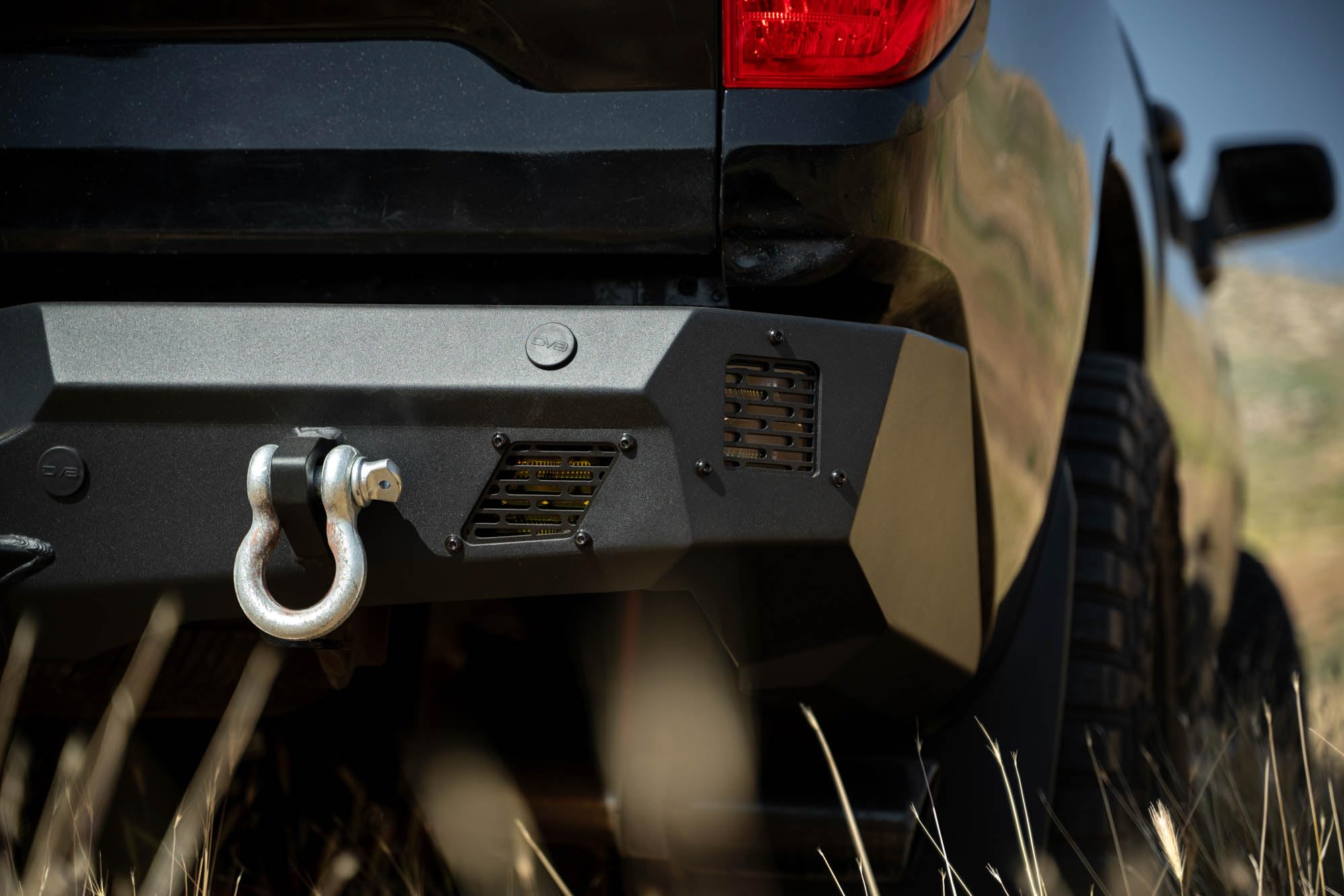 Offroad DV8 Spec Series Rear Bumper for 2014-2021 Toyota Tundra | Two D-Ring Mounts | Four 3-Inch Pod Light Mounts | Satin Black Accent Panels | Welded-In Zip Tie Tabs | Fully Bolt-On