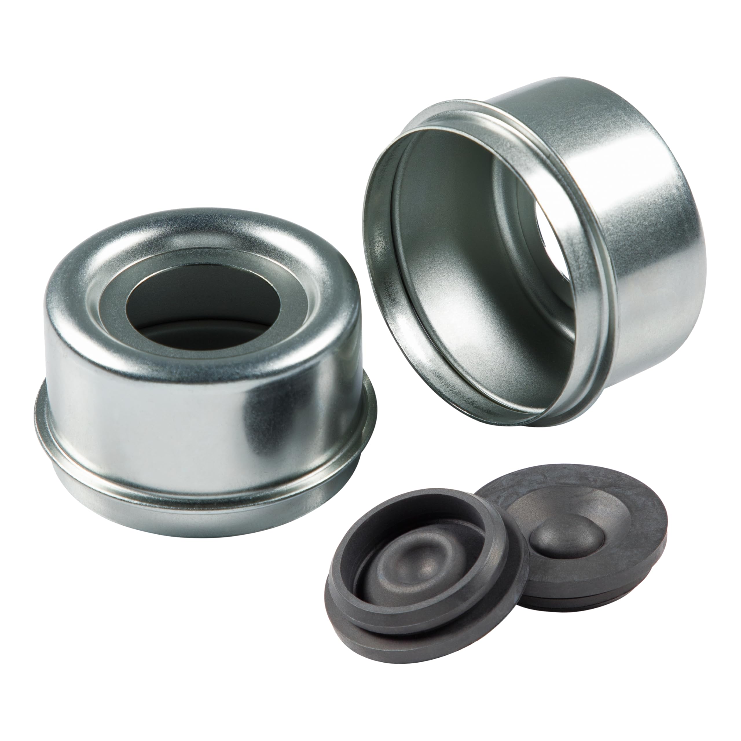 Lippert Replacement Dust Cap Kit for 5,200 to 6,000-lb. Trailer Axles with Universal Rubber Insert, Dust Cap for Super Lube Hub - 2023134662