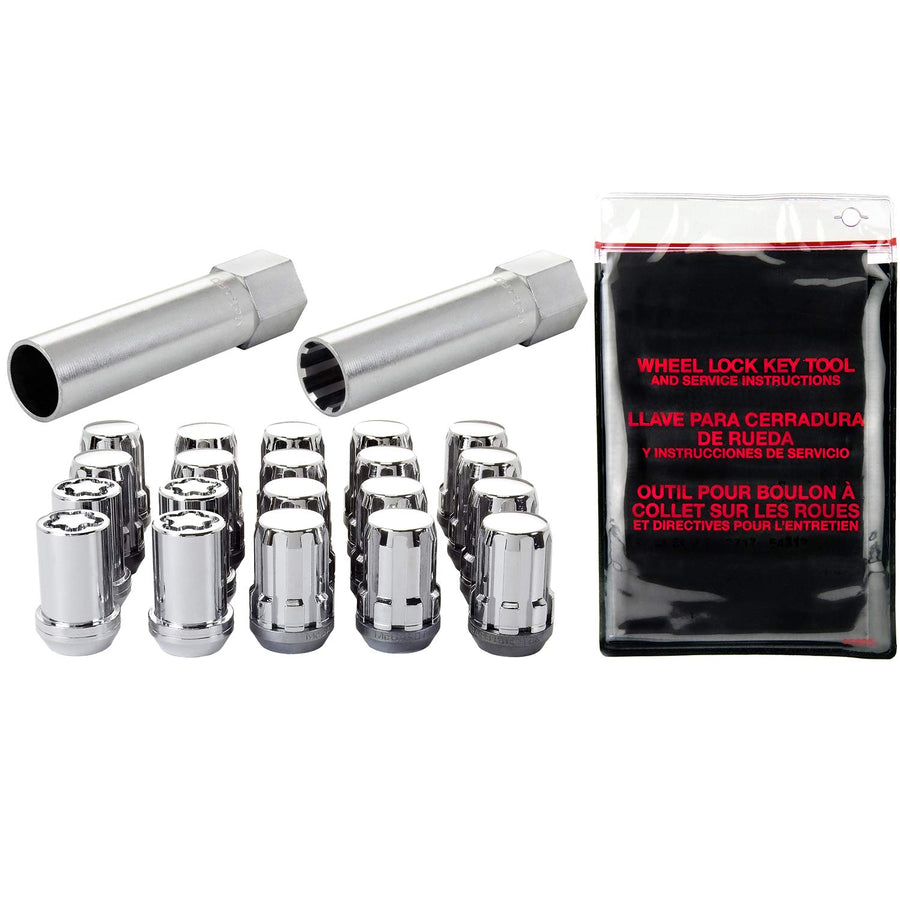 Chrome SplineDrive Wheel Installation Kit McGard (M12 x 1.25 Thread Size) - for 5 Lug Wheels