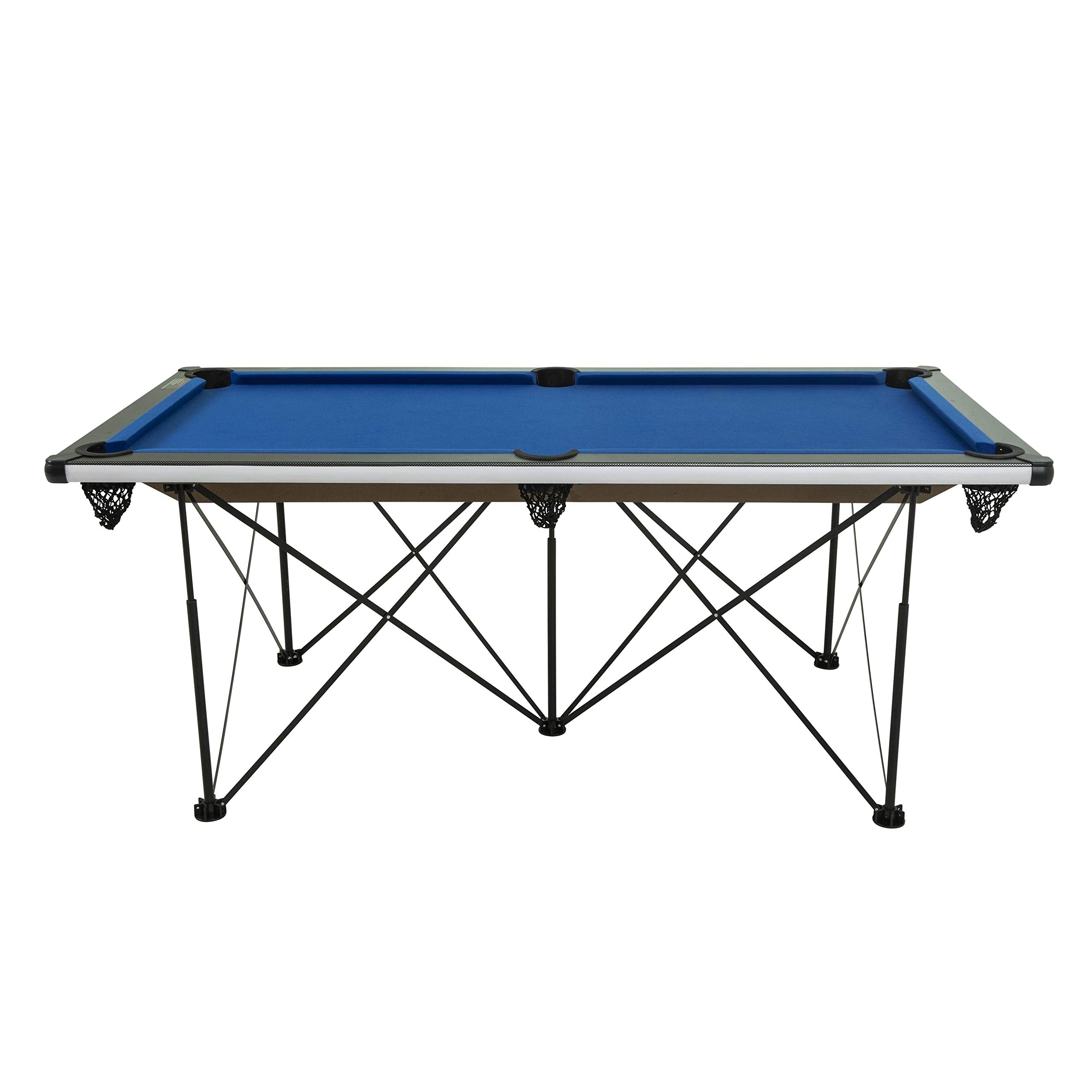Portable Triumph Sports 6’ Pop Up Folding Pool/Billiard Table with Folding Legs, Instant Assembly and Accessories Included
