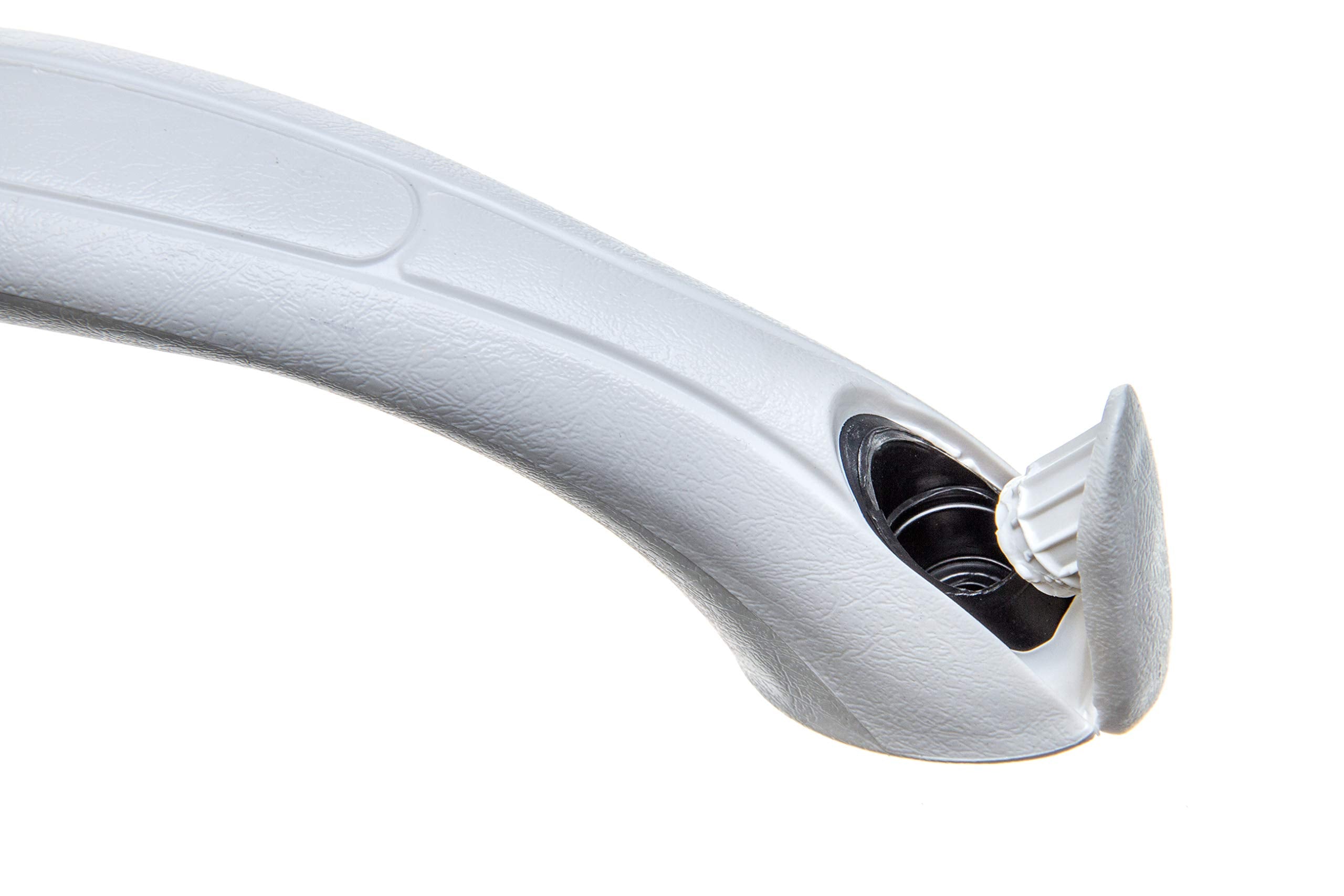 One-Piece Attwood 2050-5 Ergonomic Vinyl Grab Handle, Durable Marine-Grade Design for Boats & RVs, 8.75", White