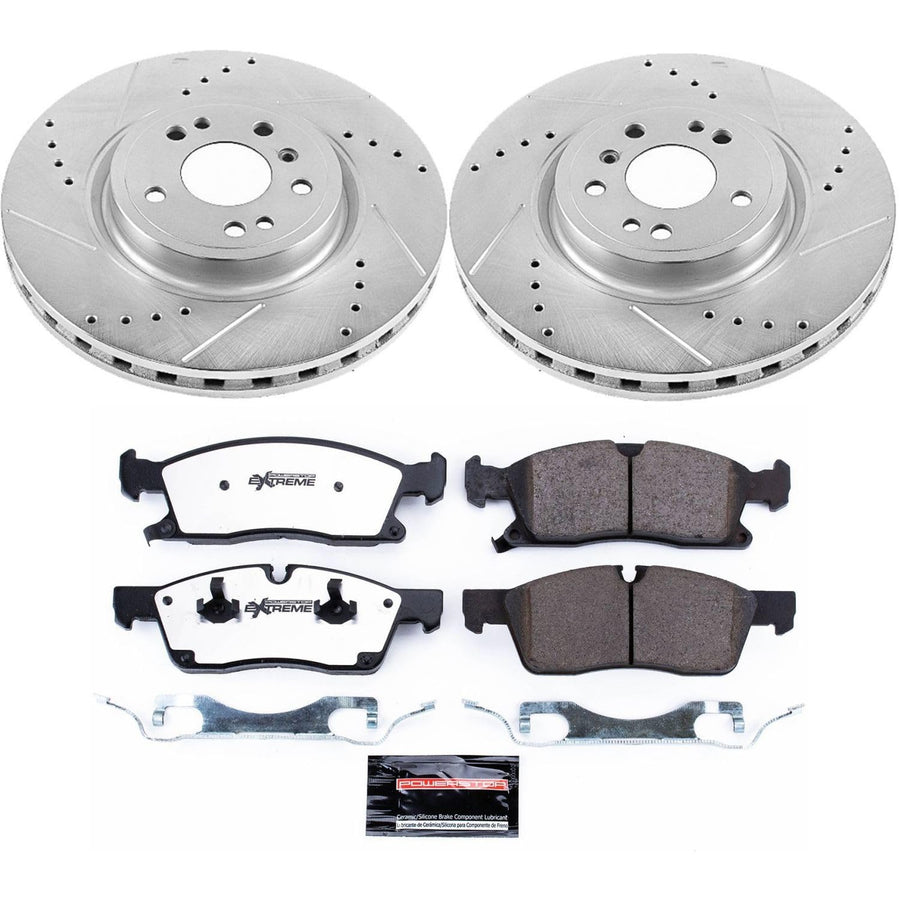 Power Stop K7697-36 Z36 Front Truck & Tow Brake Kit, Carbon Fiber Ceramic Brake Pads and Drilled/Slotted Brake Rotors