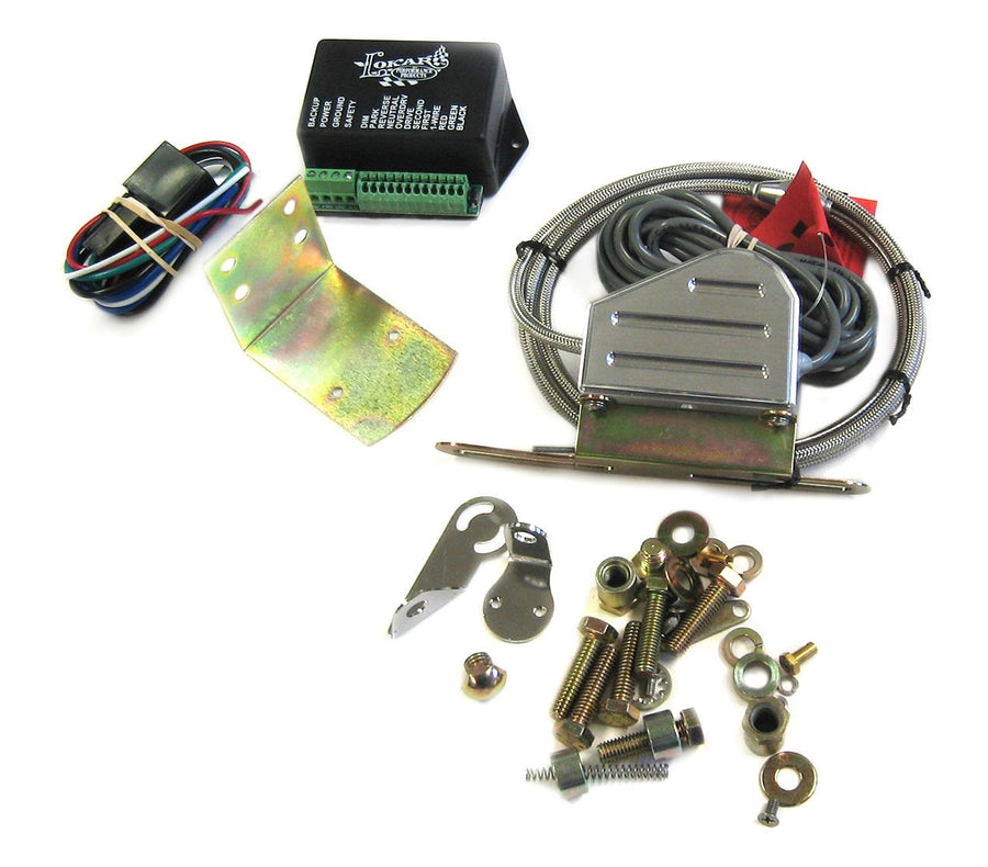 Black XCINB-1750 Lokar Cable Operated Vertical Round LED Boot Indicator with Boot Kit for GM 700R Transmission