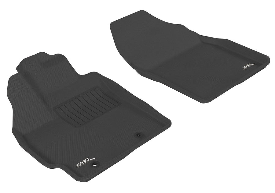 Kagu Floor Mat (Black) 3D MAXpider Compatible with Toyota Prius 2012-2015 / Prius V 2012-2017 - Front Row