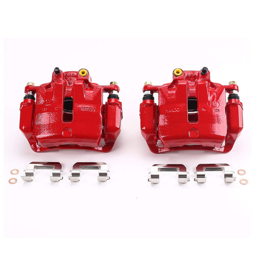 Power Stop S5270A Front Pair of High-Temp Red Powder Coated Calipers