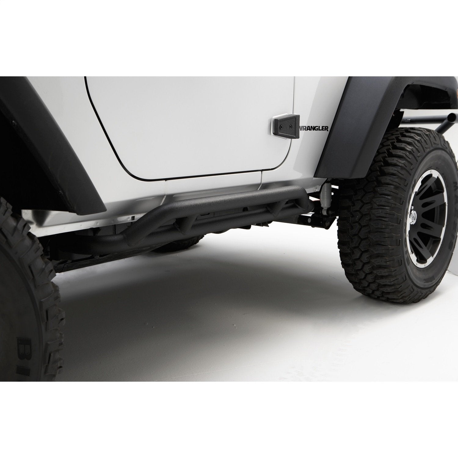 Rocker Guard Kit Rugged Ridge 11504.23, Black; 07-18 Jeep Wrangler JK, 2 Door