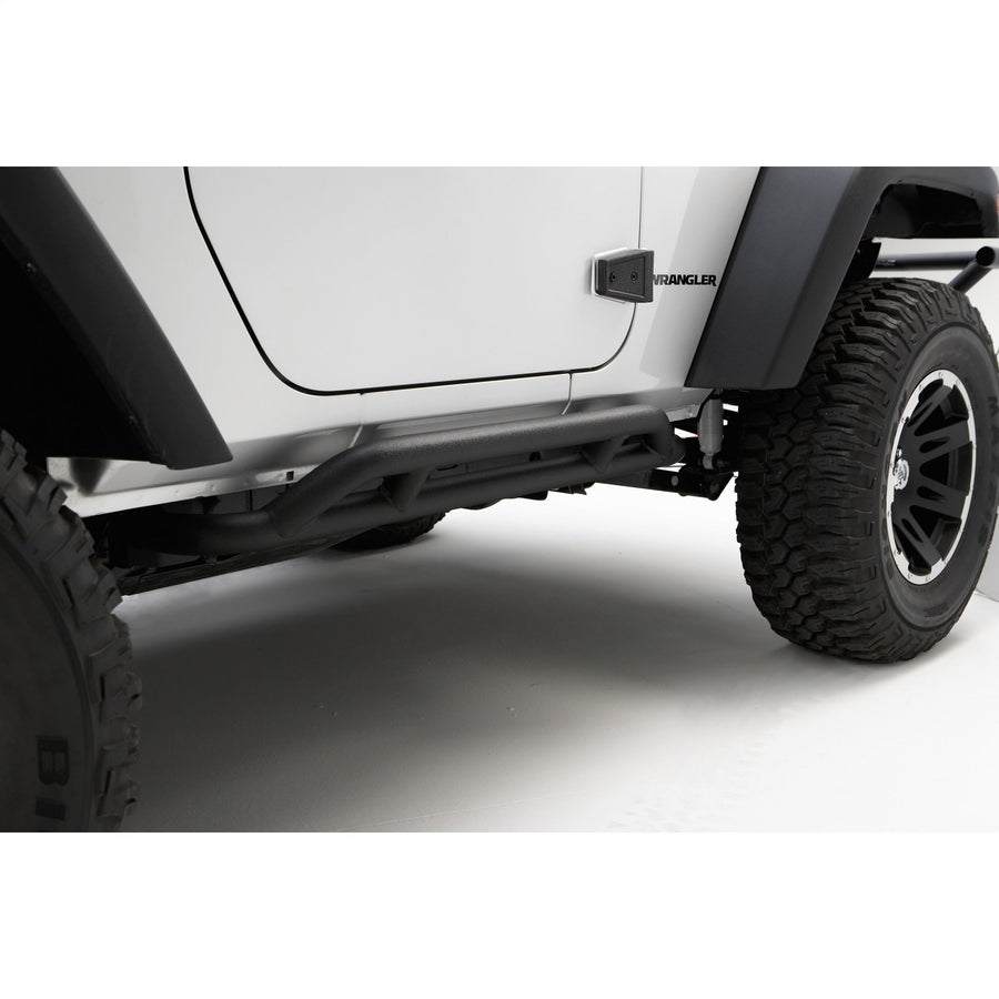 Rocker Guard Kit Rugged Ridge 11504.23, Black; 07-18 Jeep Wrangler JK, 2 Door