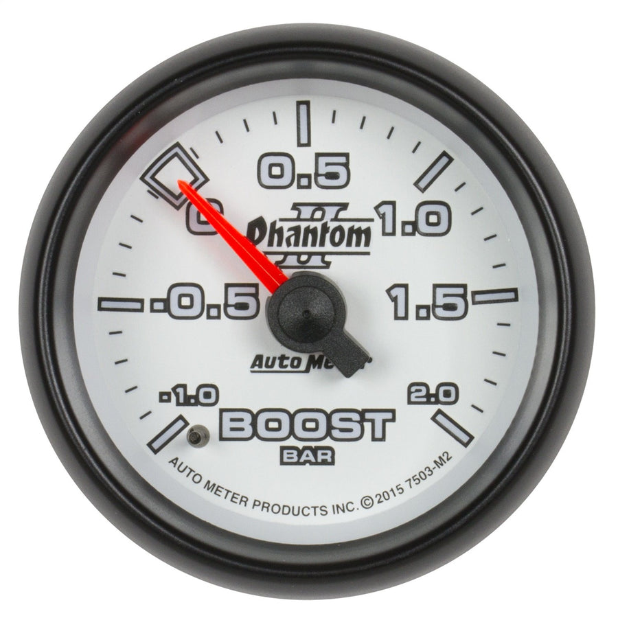 Gauge AUTO METER 7503-M2 Boost (Phantom II 2 1/16", -1 - +2 Bar, Mechanical, Phantom Ii)
