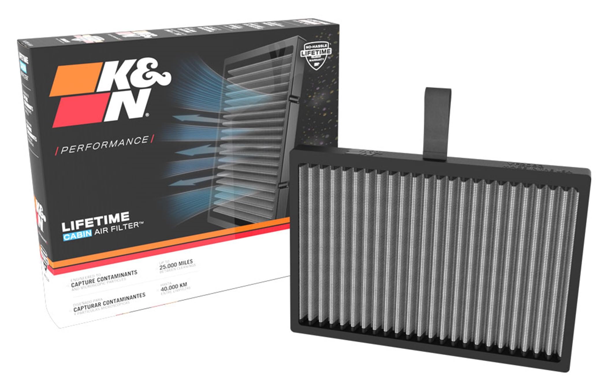 Cabin Air Filter K&N LIFETIME: Premium, Washable, Clean Air for your Cabin: Compatible with 2016-2020 TESLA S, VF2083