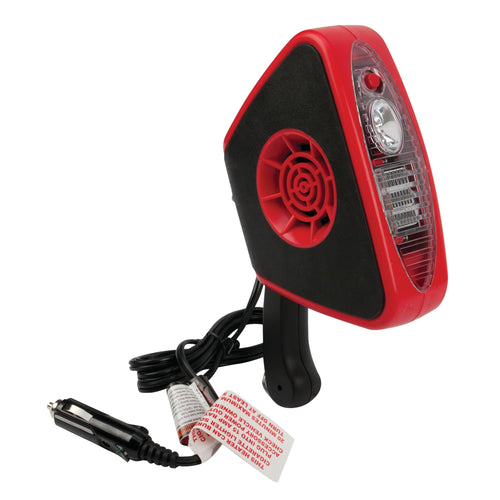 12V Performance Tool W5009 Compact Heater and Defroster with Swivel Base, Swing-Out Handle, and LED Flashlight