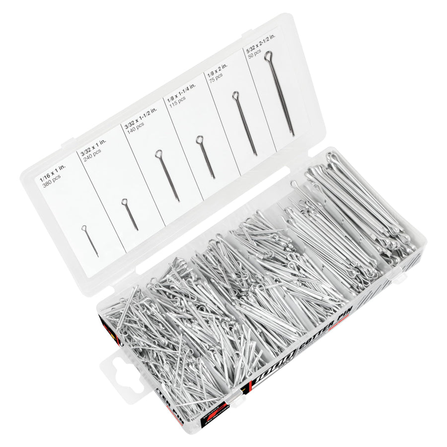 1,000pc Performance Tool W5204 Cotter Pin Assortment