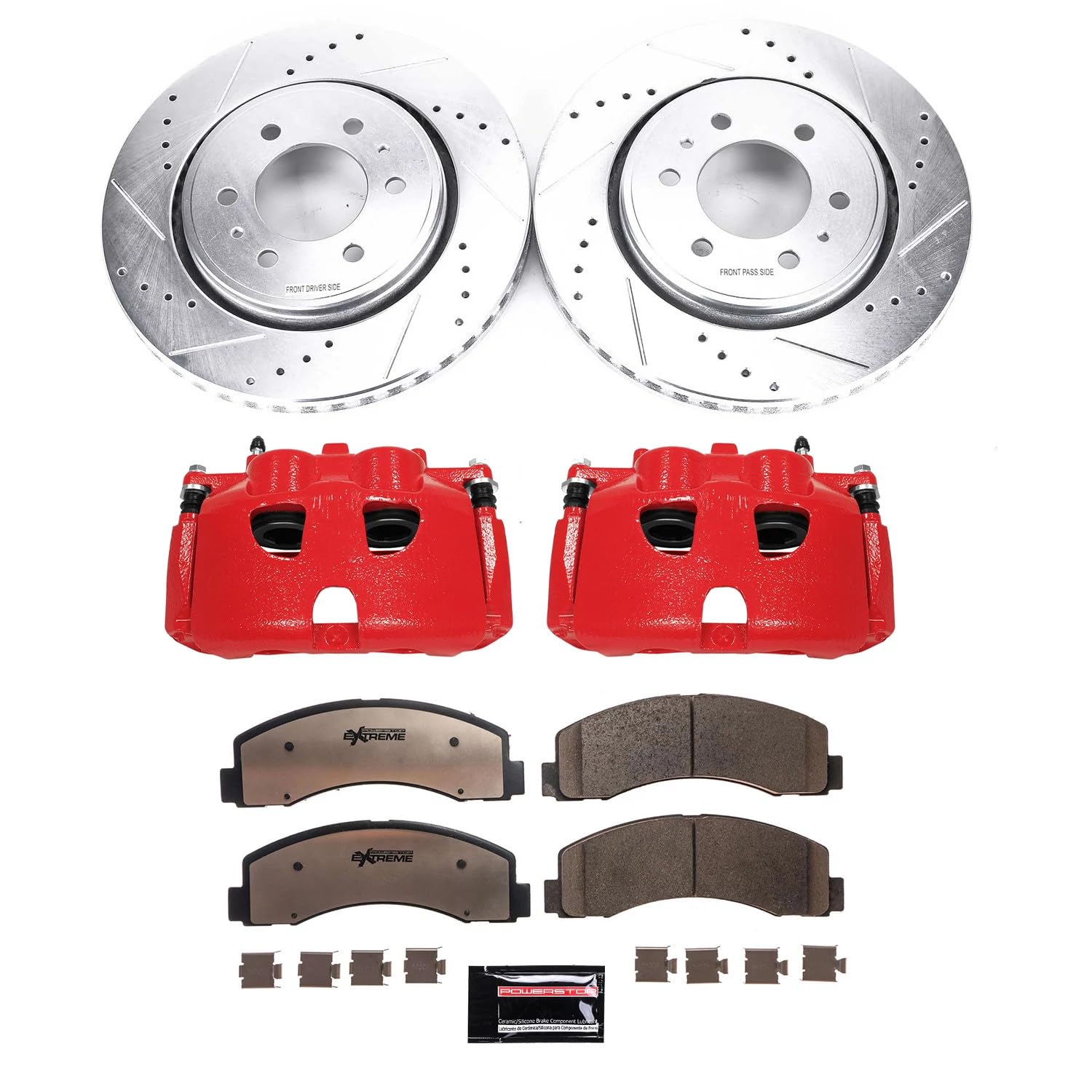 Power Stop KC3166-36 Z36 Truck and Tow Brake Kit Front & Rear with Calipers For Ford F-150 2010-2011 [Model Specific]