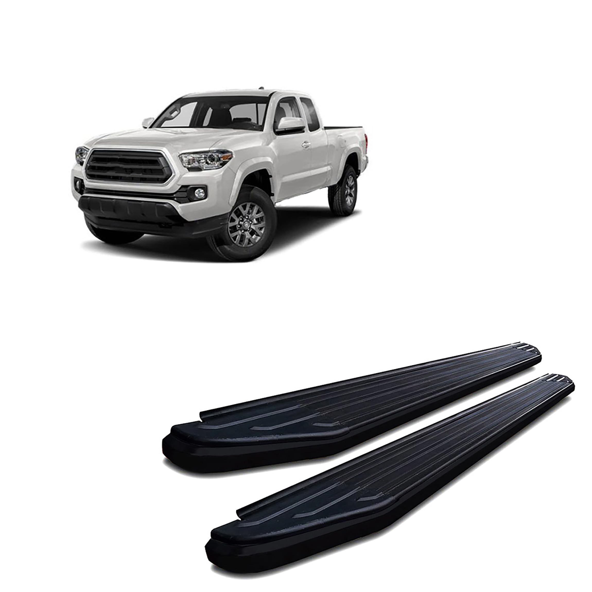 Peerless Black Horse Off Road Running Boards Compatible with 2005-2023 Toyota Tacoma-PR-T585BK