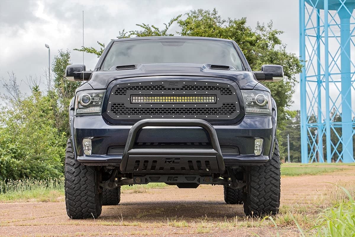 30" Rough Country Mesh Amber DRL LED Grille for 2013-2018 Ram 1500-70199BDA