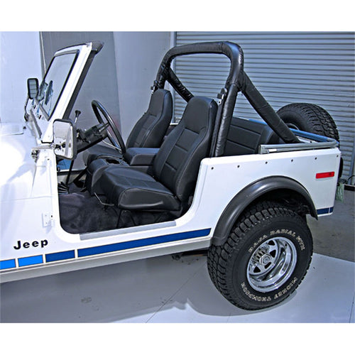 Rugged Ridge | High-Back Seat, Front, No-Recline, Black Denim | 13401.15 | Fits 1976-2002 Jeep CJ & Wrangler YJ/TJ
