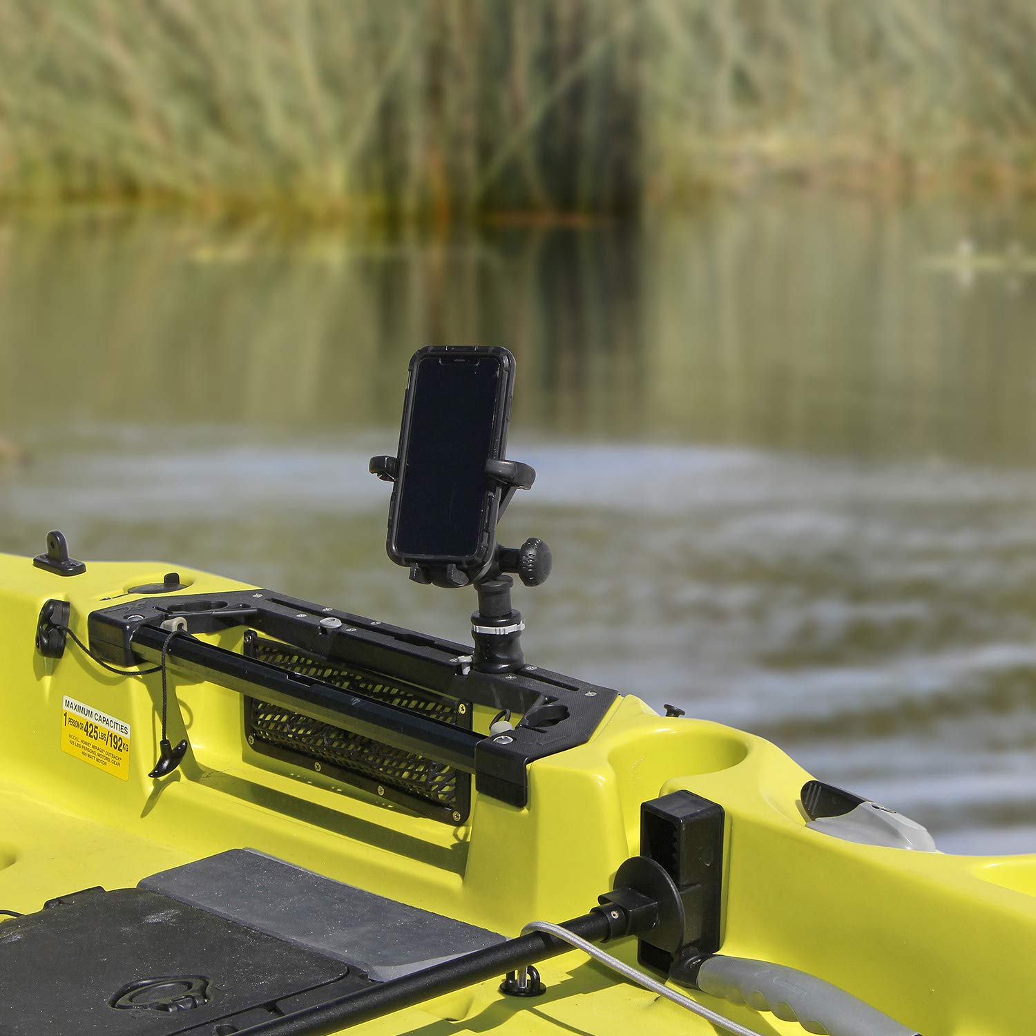 MiniPort RAILBLAZA Track Mount Base – Base for Kayak & Boat Accessories, Low-Profile Gear Mount Compatible with StarPort Accessories & TrackMount Systems, for Rod Holders, No Tool Installation
