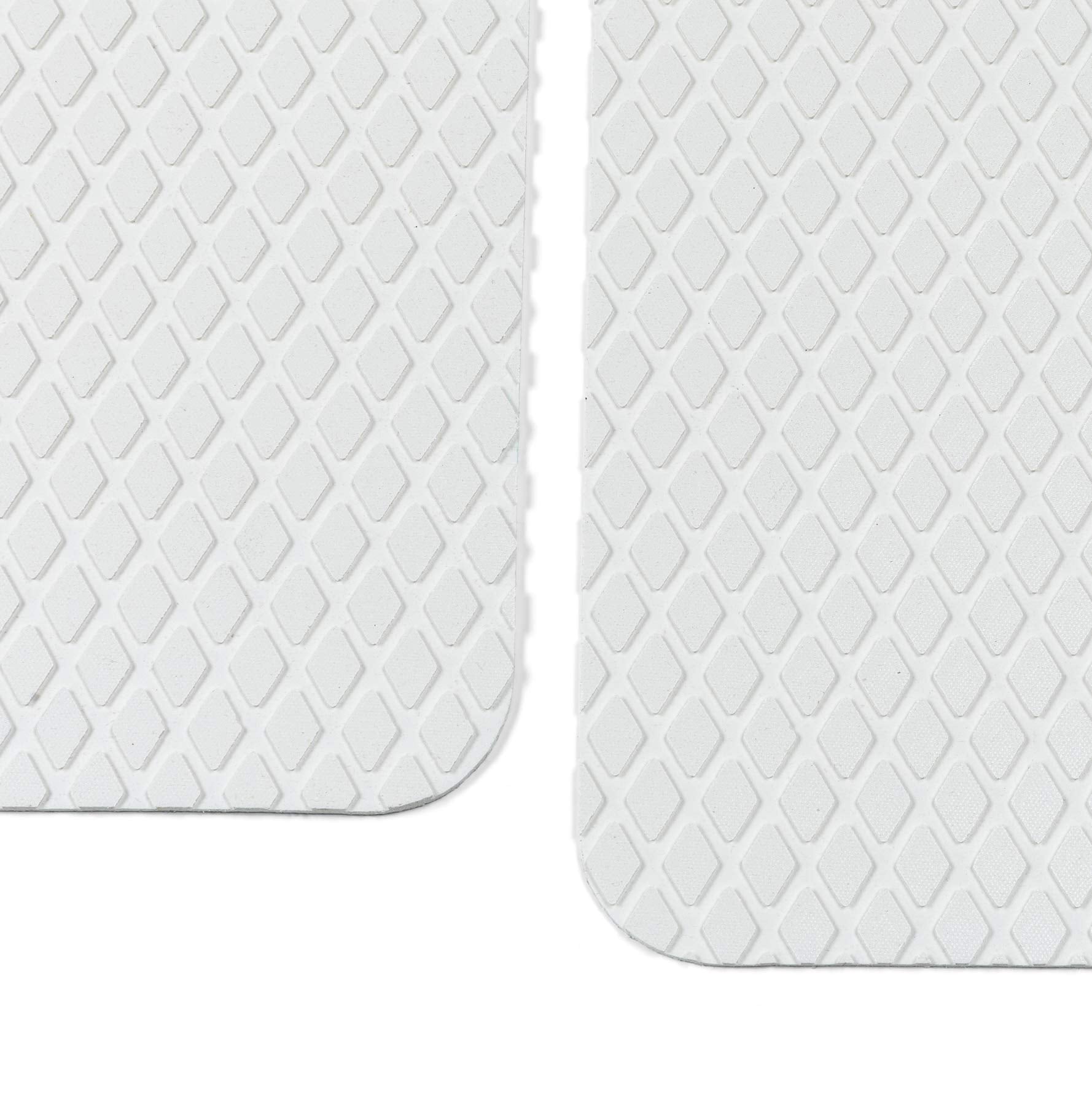 Lewmar Diamond Step Pad Treadmaster, Size 1, Measures 10-34" W x 5-1/4" D, self-Adhesive Backing, Chemical Resistant Nitrite PVC Construction, 2 Pack, White Sand - 2020212501