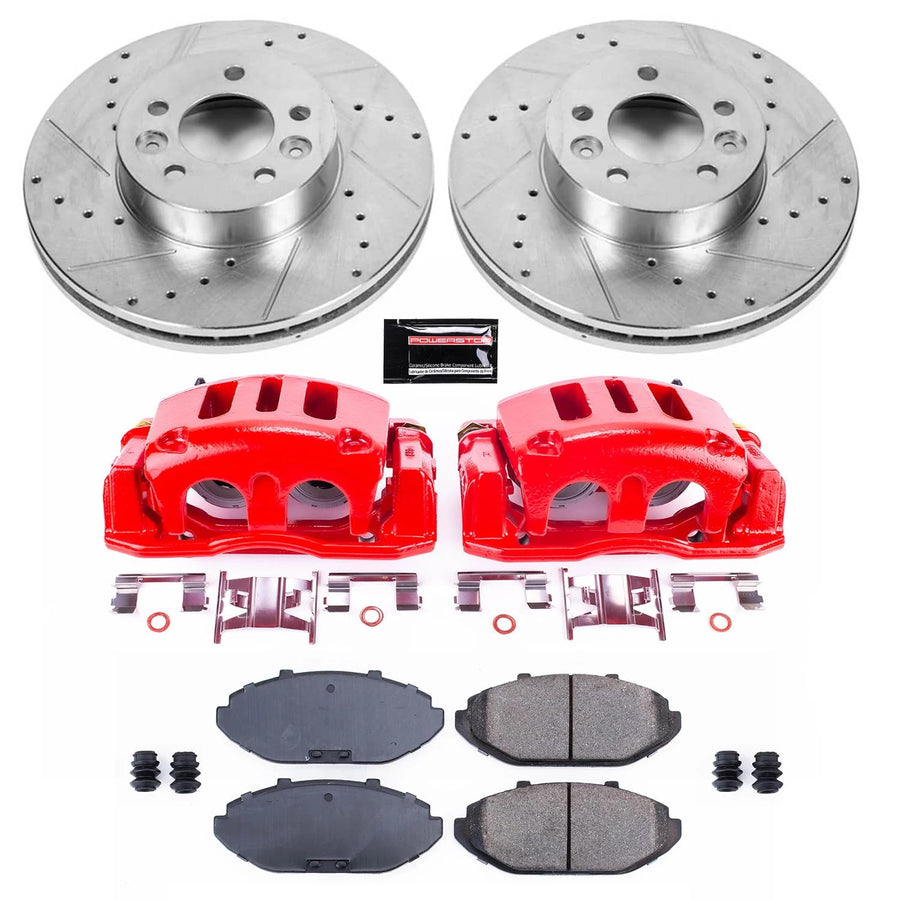 Power Stop Z23 KC1335 Evolution Sport Front Brake Caliper Kit- Brake Rotors, Brake Pads and Brake Calipers For Ford Crown Victoria, Lincoln Town Car, Mercury Grand Marquis [Model Specific]