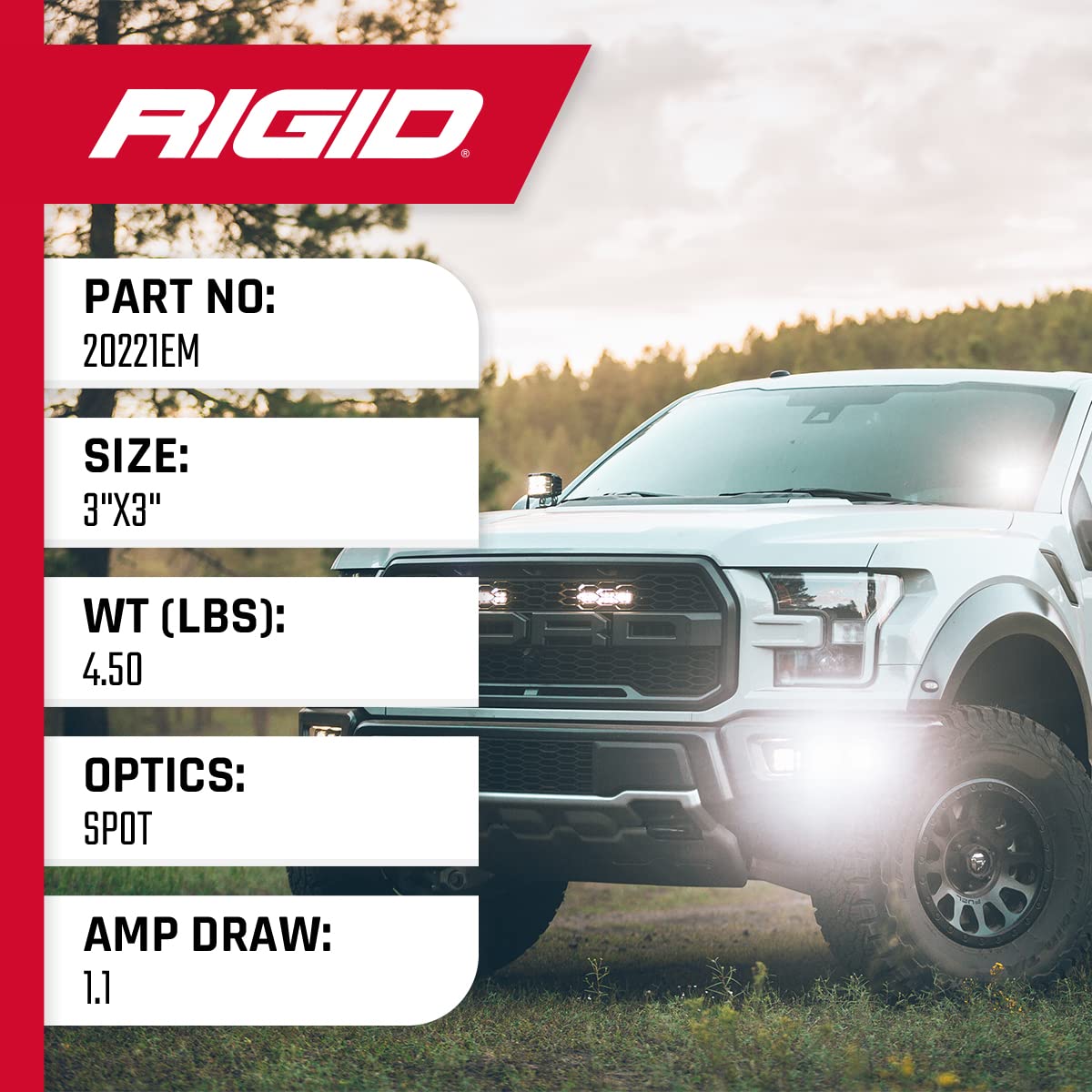 Back-Up Light Kit Rigid Industries 20541 (Ignite LED Diffused, Surface Mount) Black