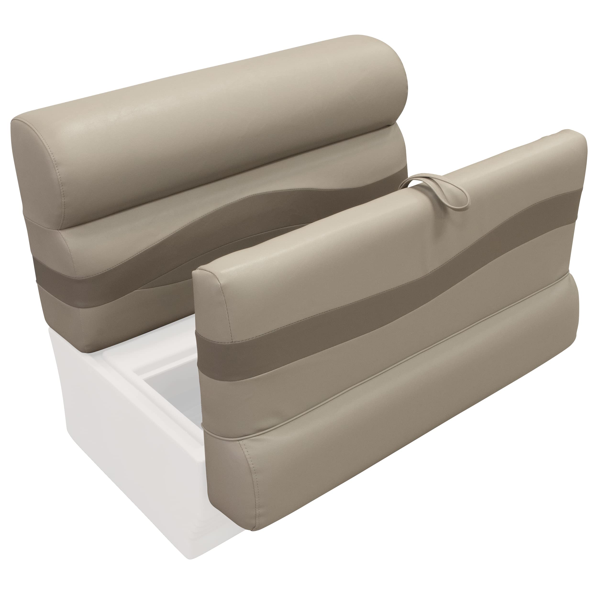 Premier Series Wise BM1144-1749 Pontoon 36" Bench Seat Cushion Set, Mocha Java/Café/Mushroom