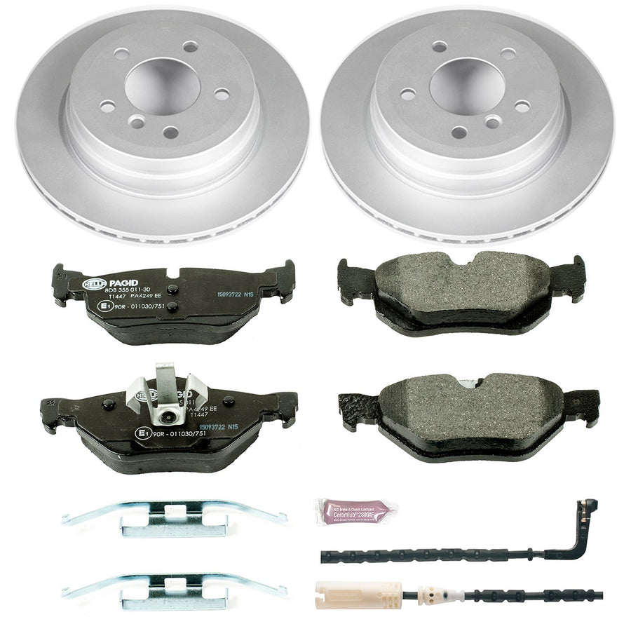 Rear Power Stop ESK3002 Brake Kit Euro-Stop BMW and 1 Rear Sensor Wire For BMW 328i 2007-2010, BMW 328i xDrive 2009-2010, BMW 328xi 2007-2008 [Model Specific]