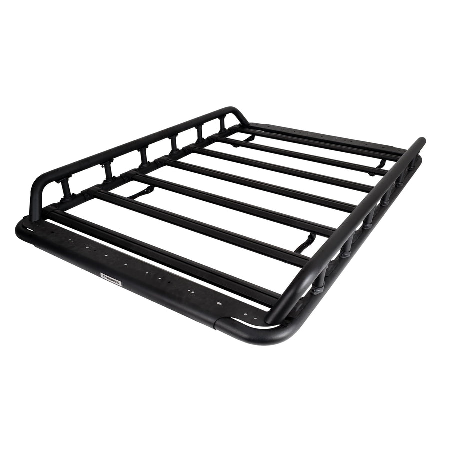 Go Rhino 500 SRM Flat Platform Roof Rack w/Dual Rail & Clamps | Aluminum, Textured Black, L: 75" x W: 52" | 5935271T | Mounts to Most Cross Bars
