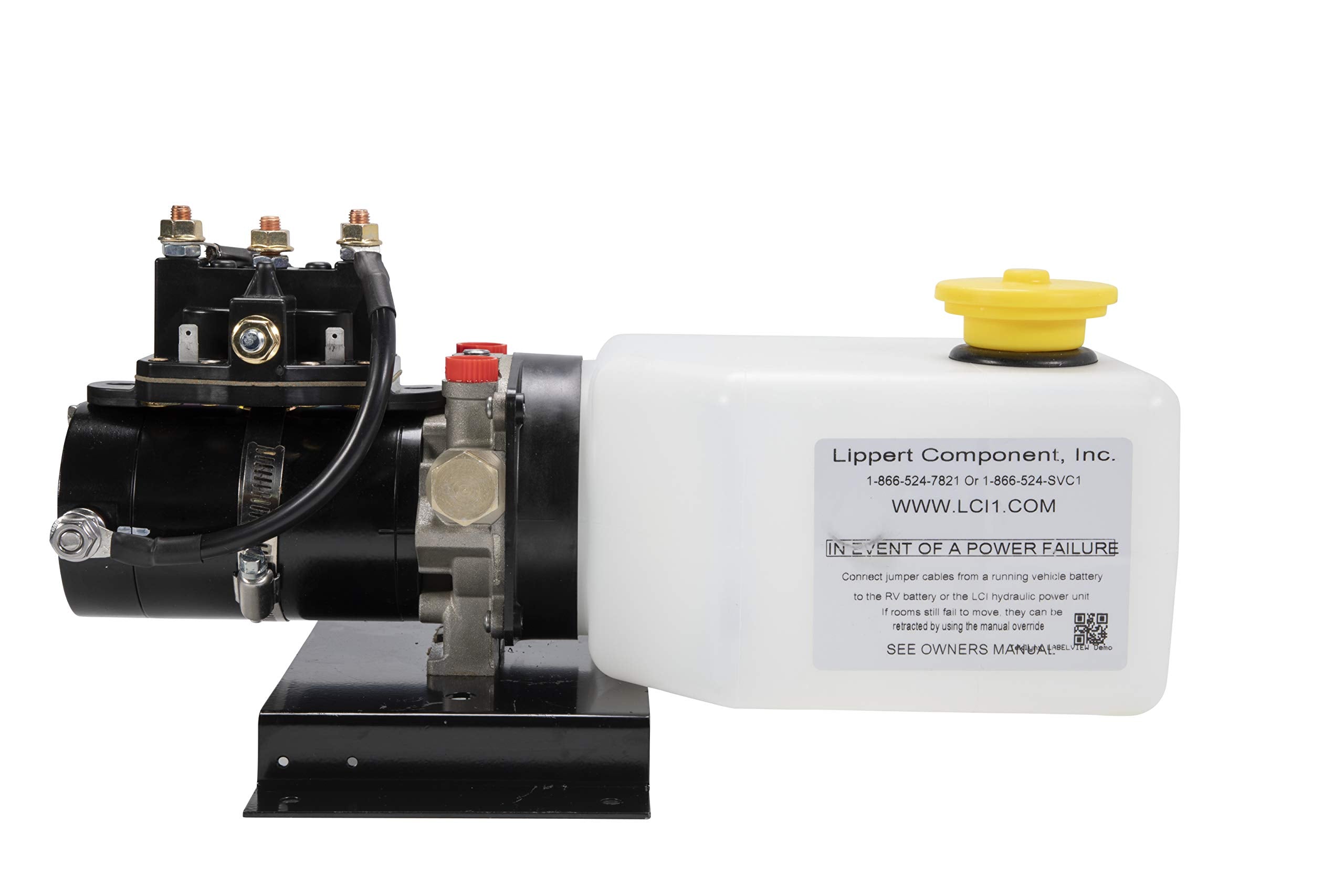 Hydraulic Power Unit Lippert with 2QT Pump Reservoir Kit - 141111, WHITE,BLACK (Cap color may vary)