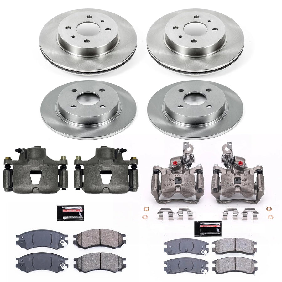 Power Stop KCOE4378 Replacement Autospeciality Front and Rear Caliper Kit- OE Rotors, Ceramic Brake Pads, Calipers For SC1, SC2, SL, SL1, SL2, SW1, SW2 [Model Specific]