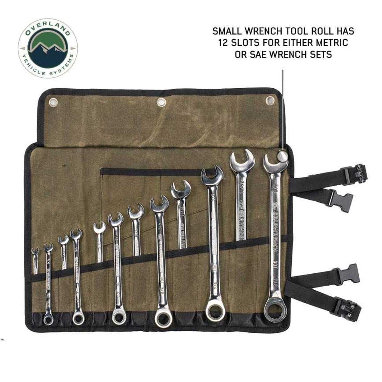 Wrench Tool Roll Overland Vehicle Systems #16 Waxed Canvas Storage Bags