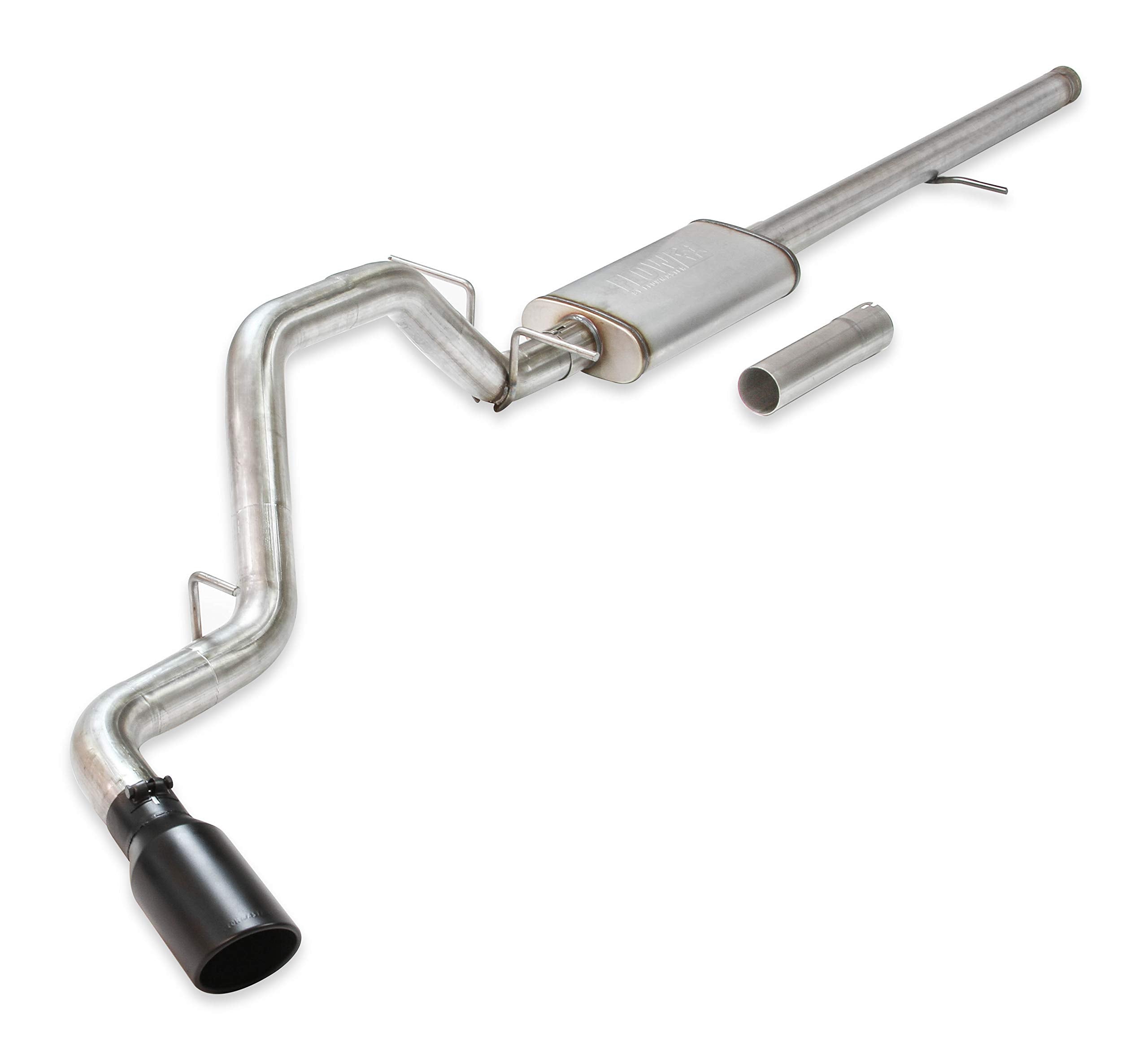 Flowmaster FlowFX 717857 Cat-Back Exhaust Kit 3 Inch 409 Stainless Steel 4.5 Inch Black Ceramic Stainless Steel Tips Compatible with 2014-2019 Classic Body Chevy Silverado GMC Sierra 1500 4.3L 5.3L