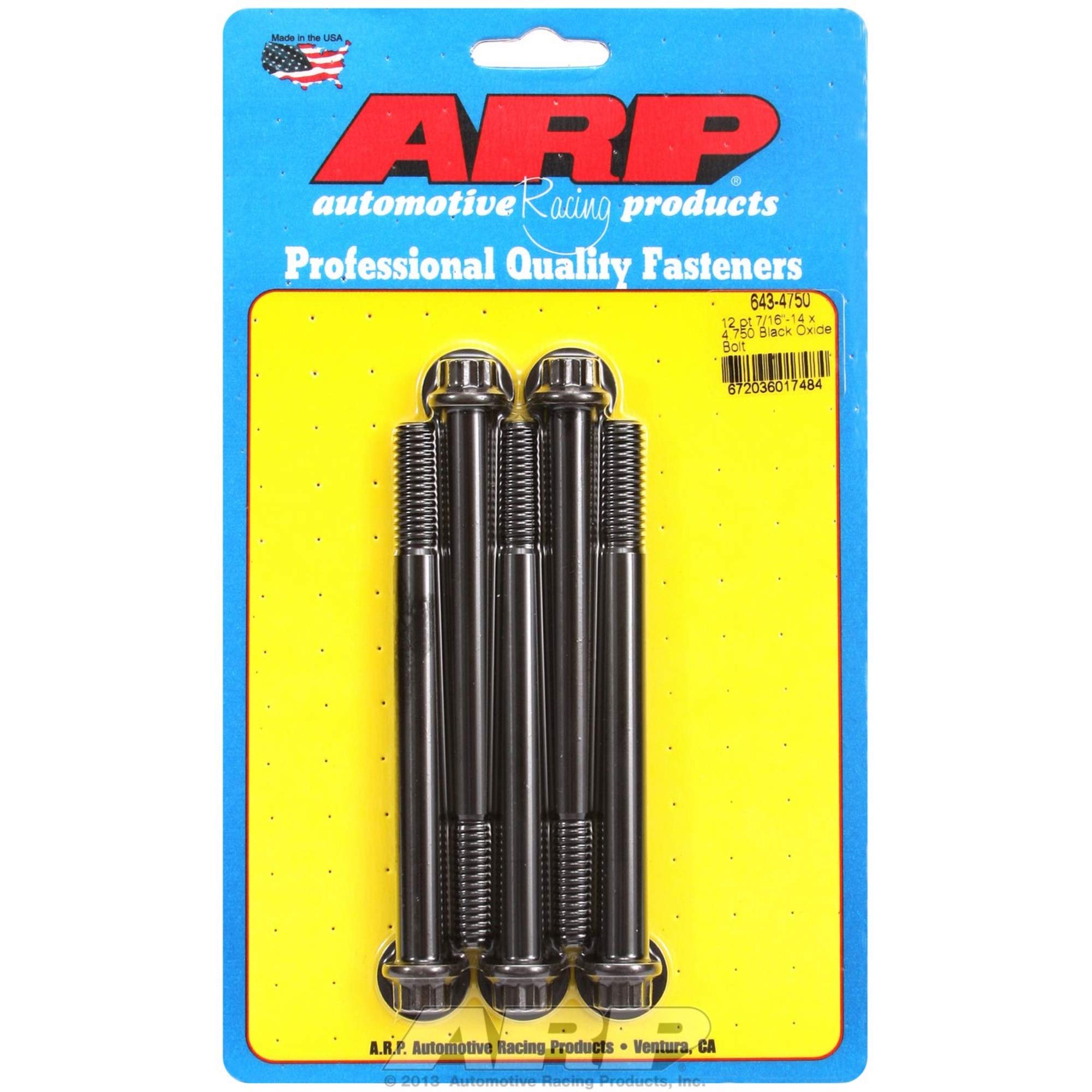 ARP 12Pt Bolt 7/16"-14 X 4.750 Black