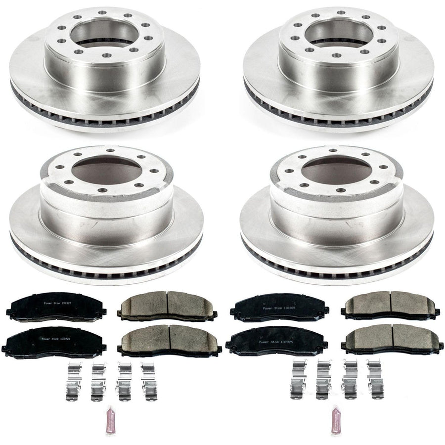 Power Stop KOE8028 Stock Replacement Brake Kit Front & Rear For Ford F-350 Super Duty 2015-2016 [Model Specific]