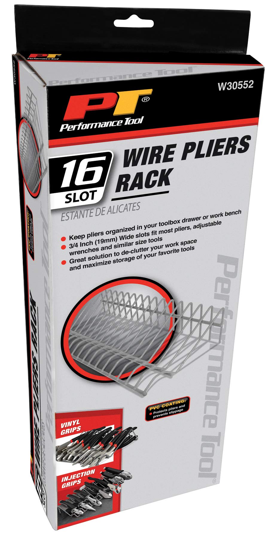W30552 Performance Tool 16 Slot Wire Pliers/Tool Rack