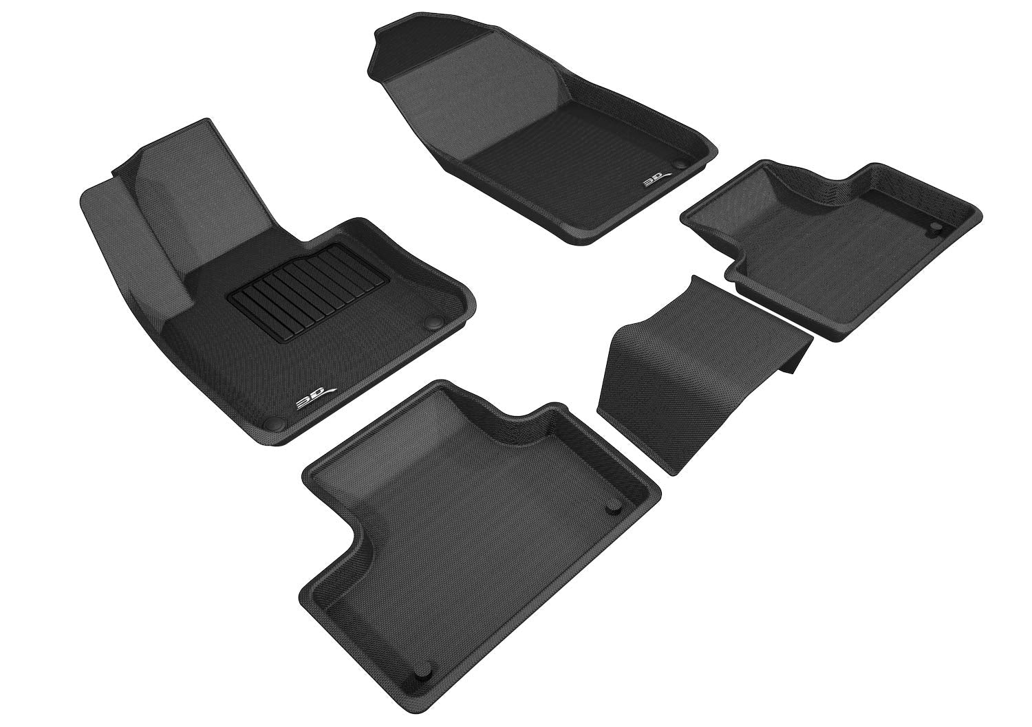 3D MAXpider Kagu Custom Fit Floor Mat (Black) Compatible with Volvo XC60 T5/T6 2018-2026 -R1 R2